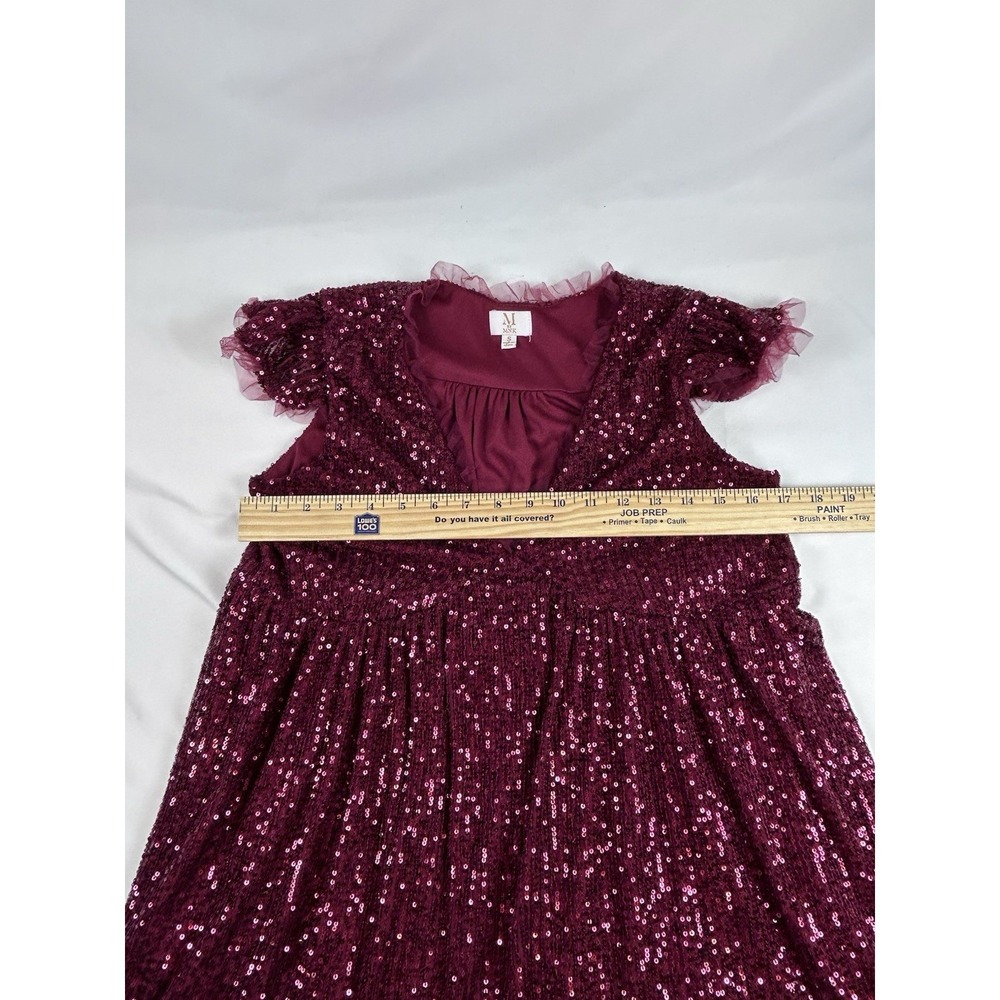 M by MNK Tulle Trimmed Sequin Babydoll Swing Party Dress Women's S Uptown Girl - Picture 9 of 12